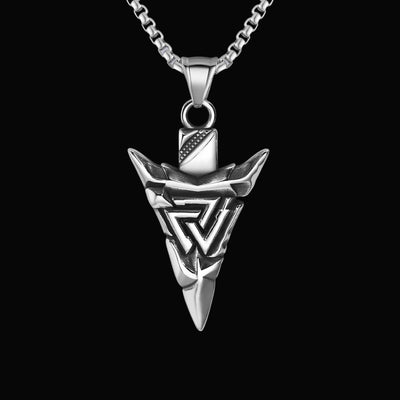 Odin's Guidance: Valknut and Gungnir Pendant with Othala Rune