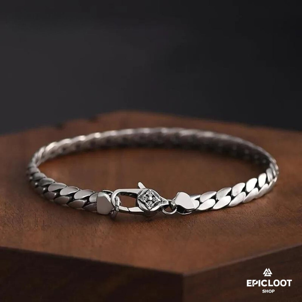 S925 Sterling Silver Wolf Head Bracelet