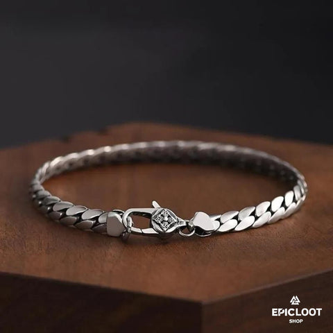 S925 Sterling Silver Wolf Head Bracelet