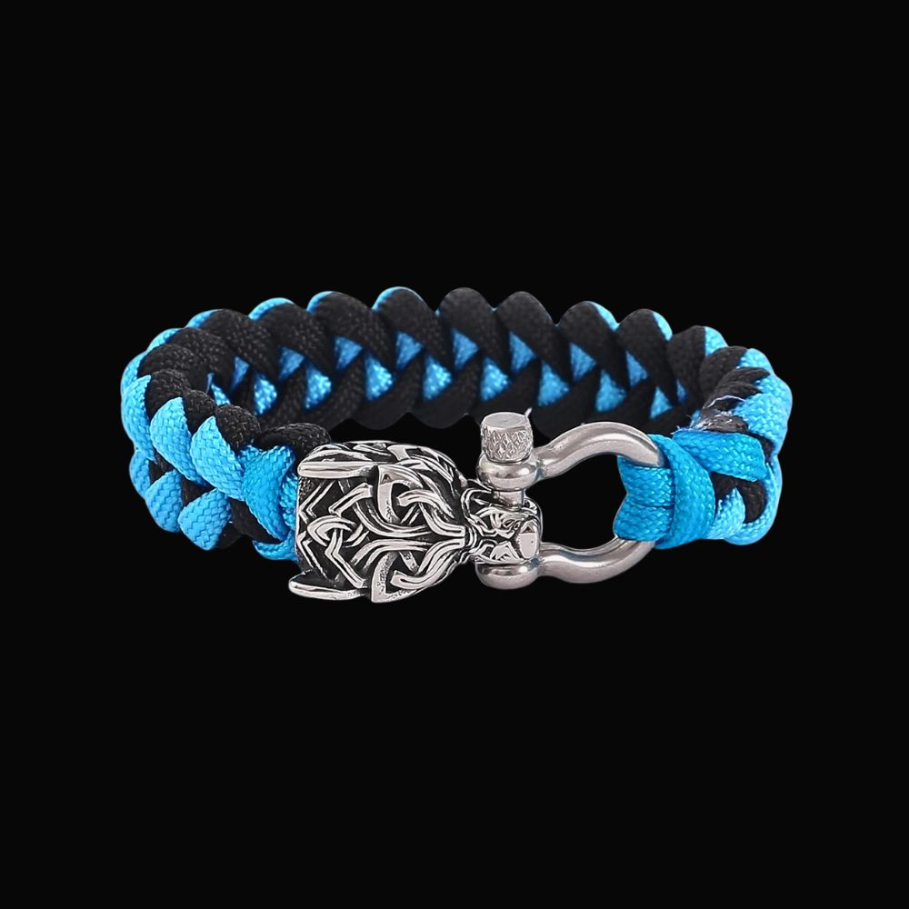 Fenrir-Inspired Paracord Viking Bracelet for Men