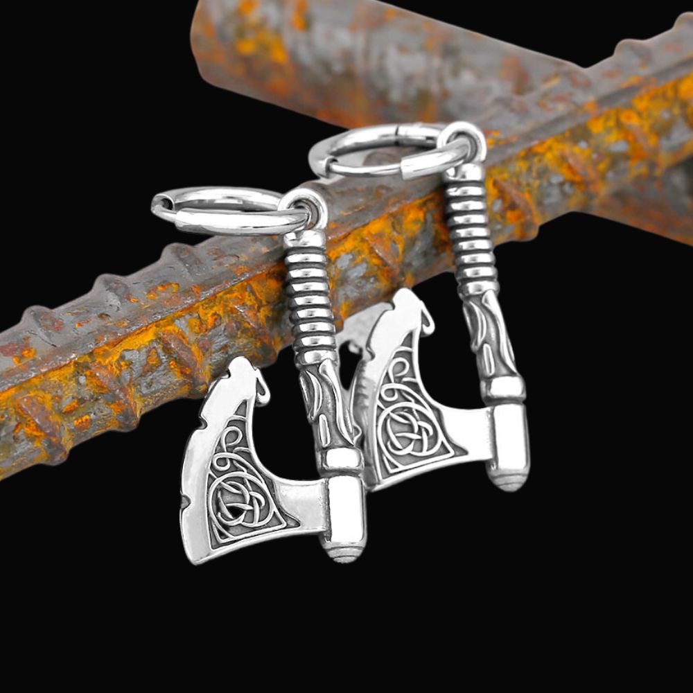 Vintage Viking Axe Earrings - Viking Jewelry For Men | Epic Loot Shop
