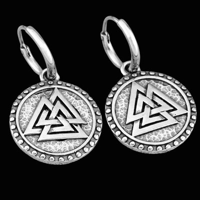 Viking Warrior Valknut Earrings