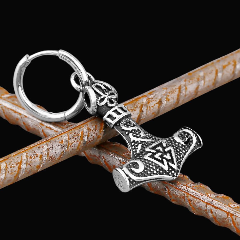 Mjolnir Thor's Hammer Viking Earrings