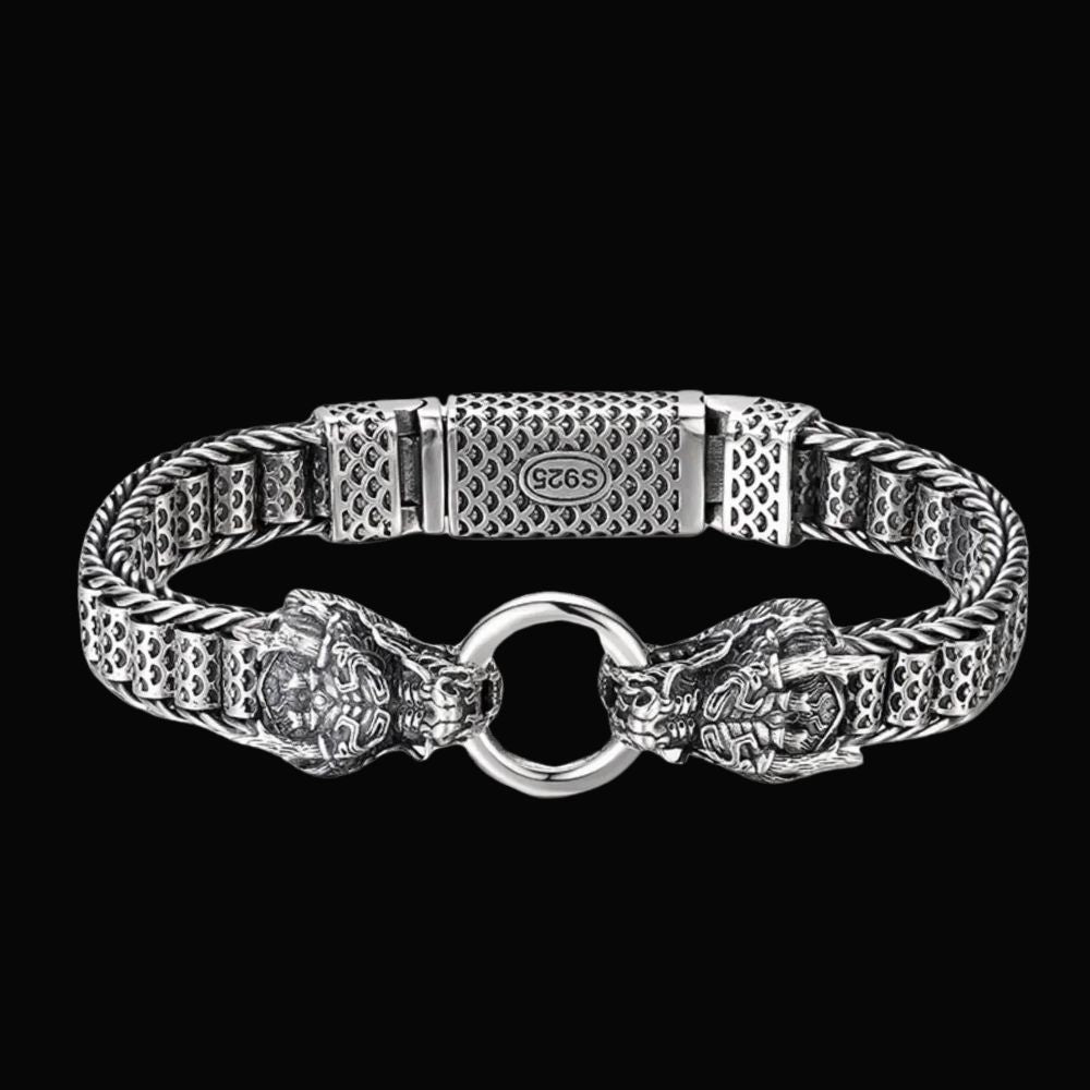 Nidhogg Dragon Silver Bracelet