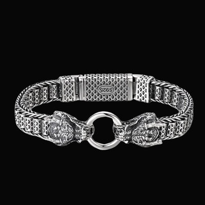 Nidhogg Dragon Silver Bracelet
