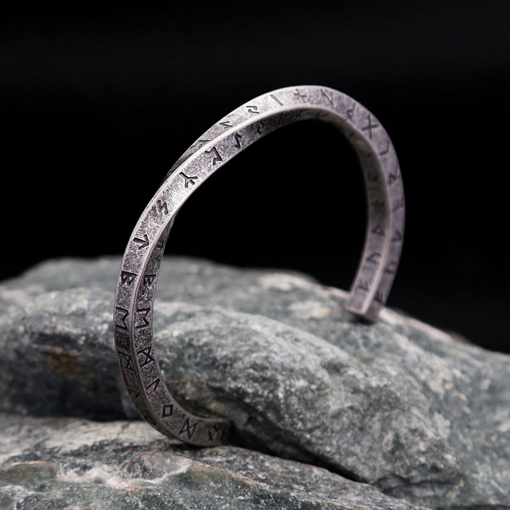 Viking Twist Bracelet with Nordic Runes