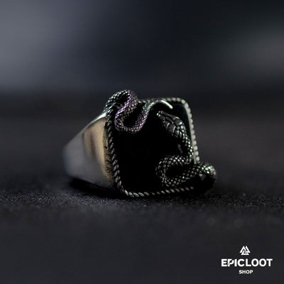 Midgard Serpent's Obsidian Ring of Ages
