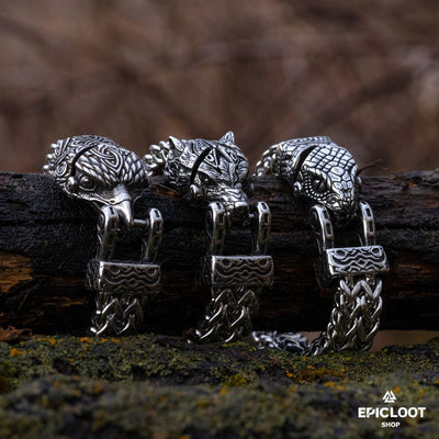 Legends Of Ragnarök: Jormungandr, Fenrir & Hraesvelgr Bracelets