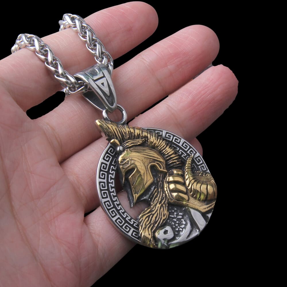 Spartan Spirit: Classic Greek Warrior Necklace