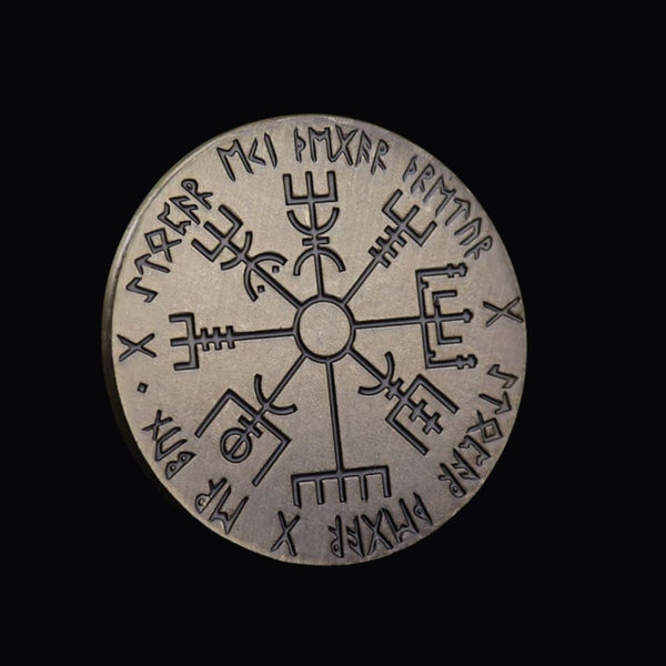 Runic Compass Vegvisir Wayfinder Coin - Viking Jewelry For Men | Epic Loot Shop