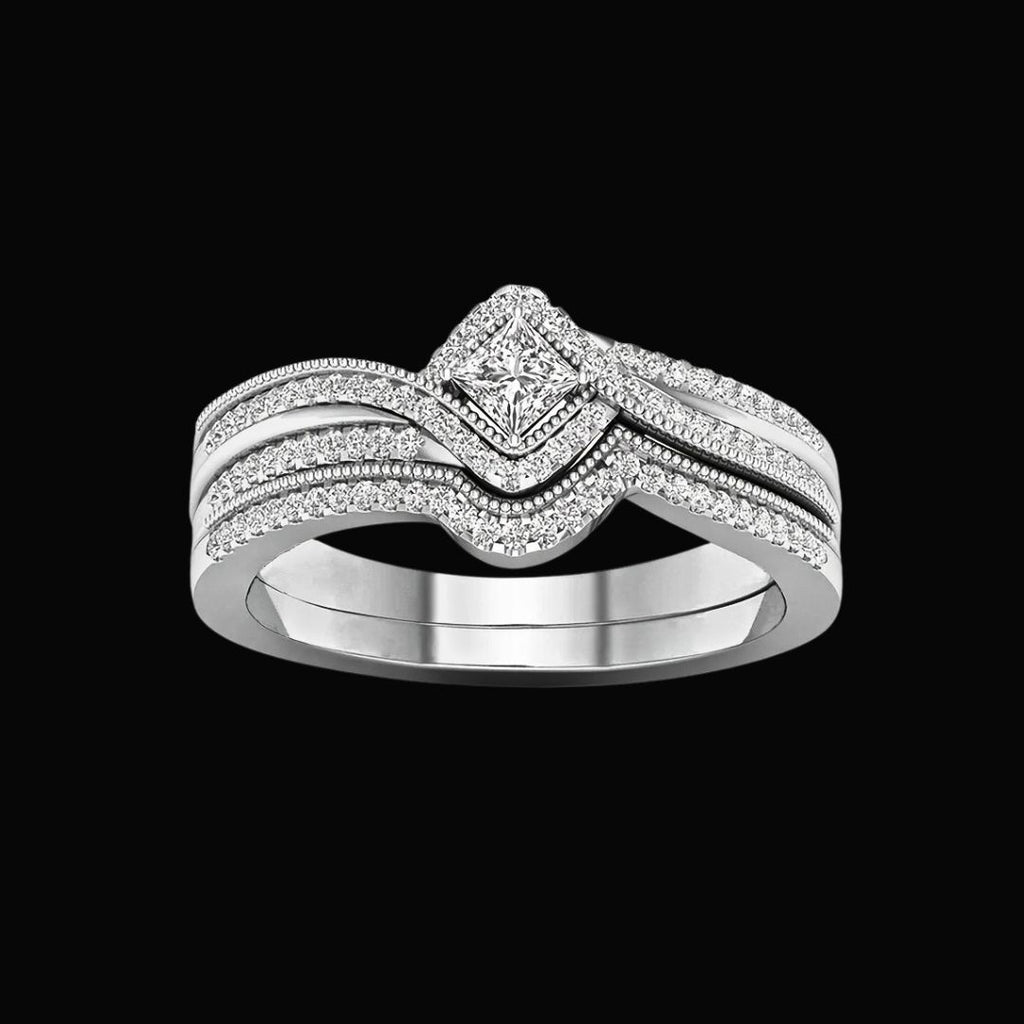Glacier Heart Couples Ring