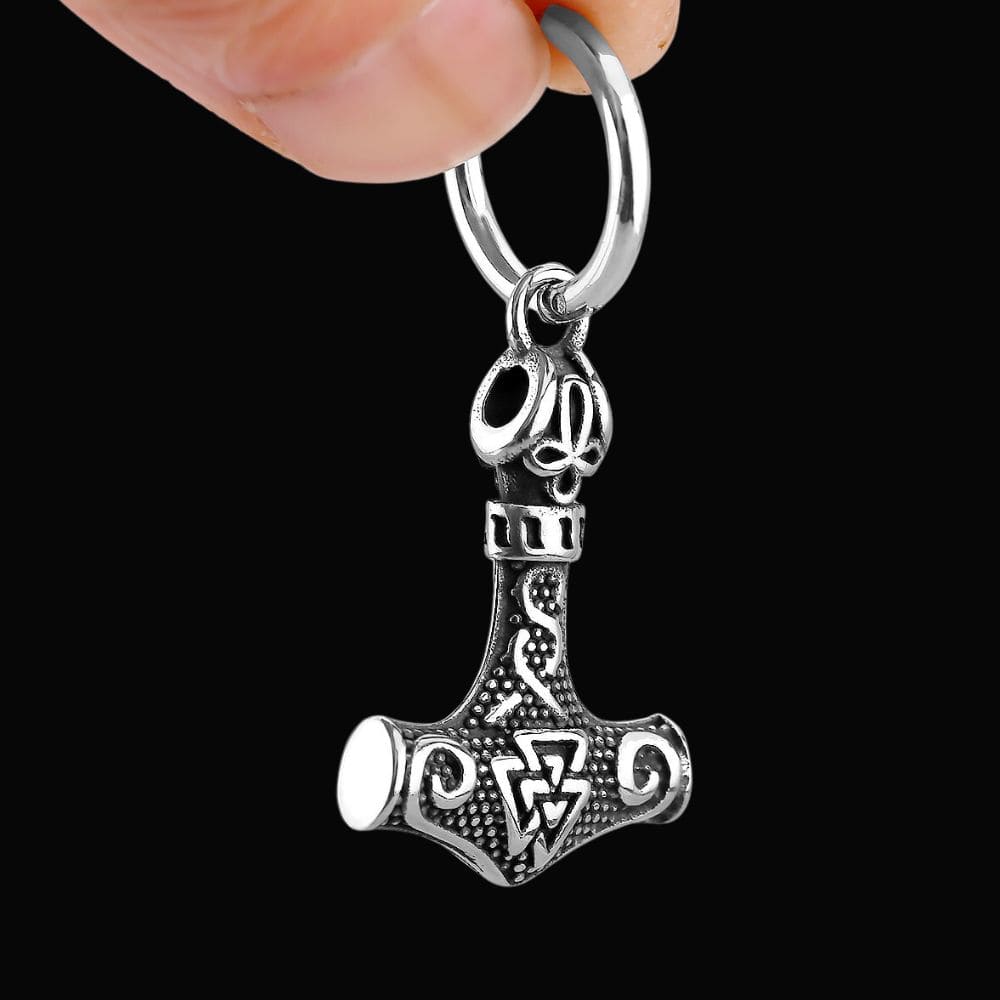 Mjolnir Thor's Hammer Viking Earrings