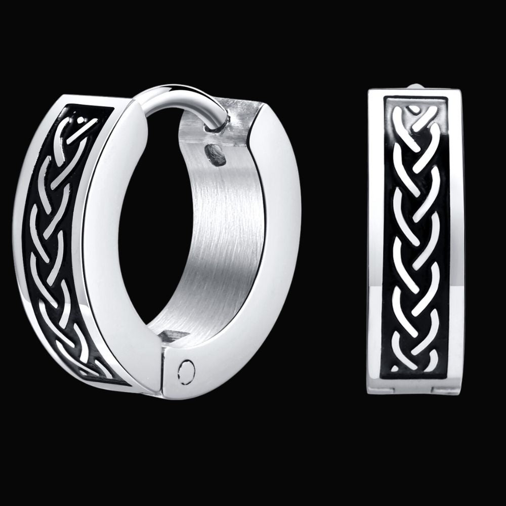 Celtic Knot Mens Viking Earrings - Viking Jewelry For Men - Detailed View | Epic Loot Shop