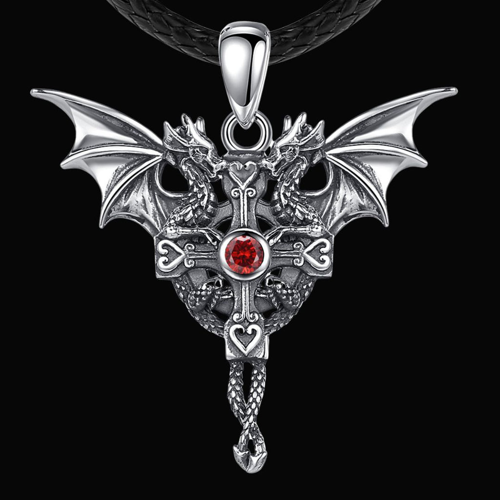Twin Dragon Guardian Pendant