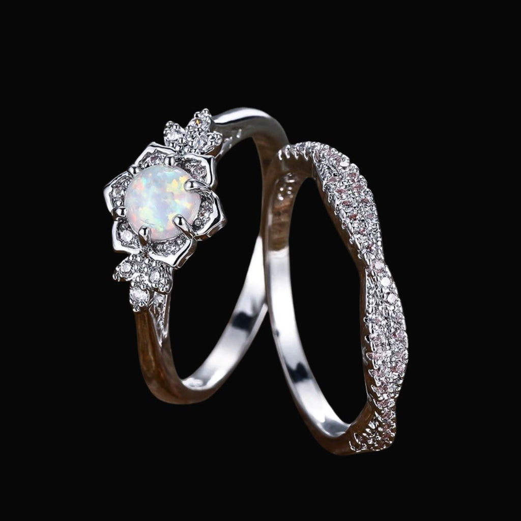 Snowflower Halo Ring