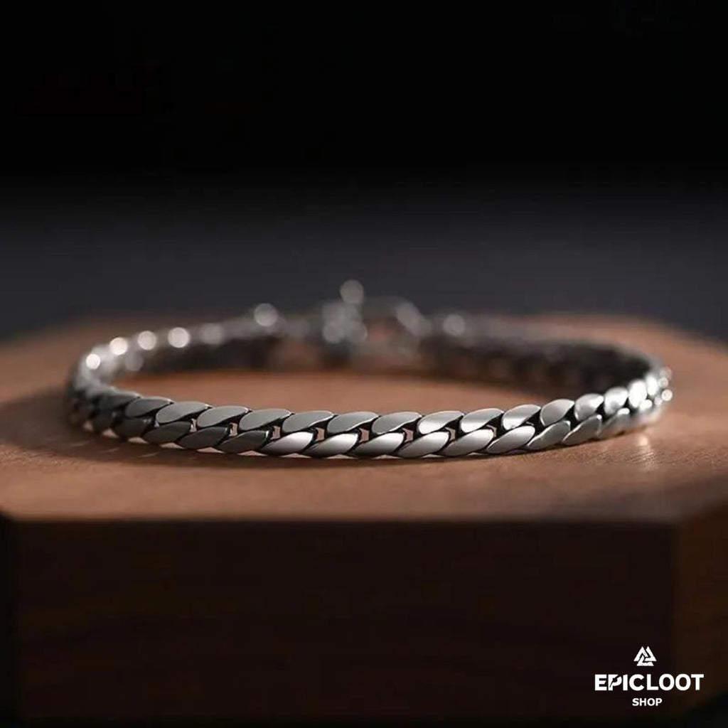 S925 Sterling Silver Wolf Head Bracelet