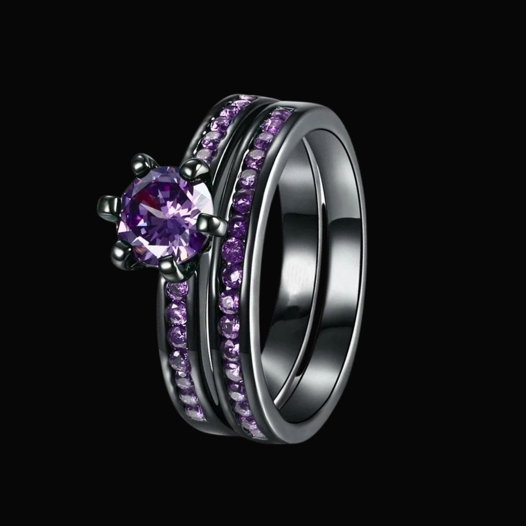 Amethyst Dream Couples Ring
