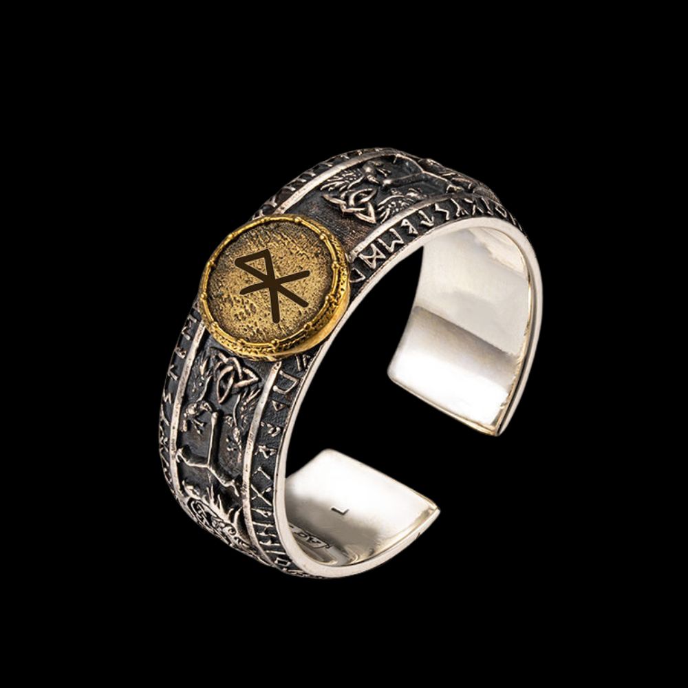 Multi-Symbolic Viking Rune Ring - Handcrafted Viking Ring - Side Profile | Epic Loot Shop