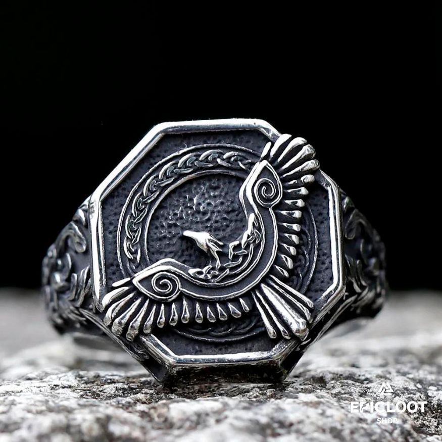 Wisdom's Envoy Nordic Raven Ring