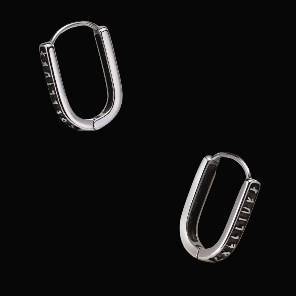 Elder Futhark Runes Viking Earrings