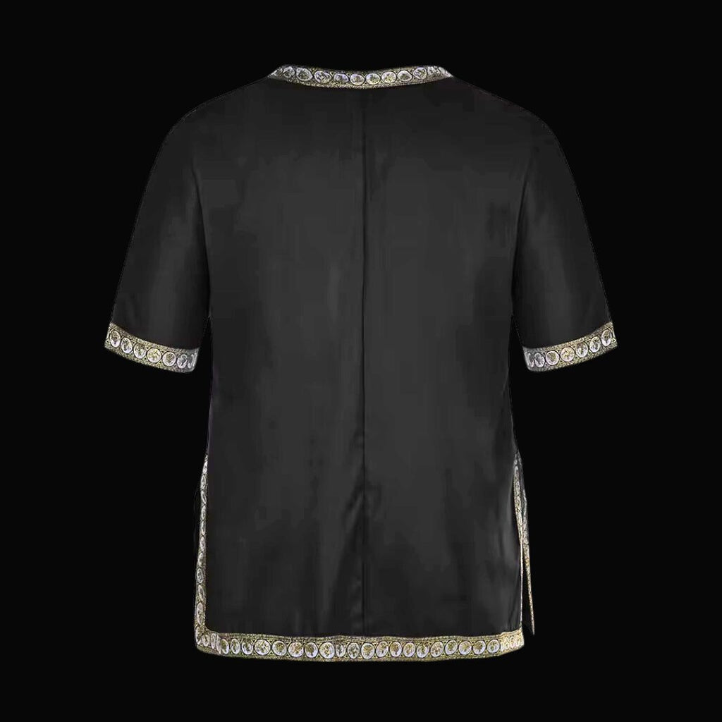 Black Viking Tunic: Traditional Norse Warrior Clothing