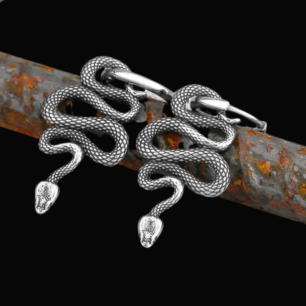 Jormungandr Serpent Viking Earrings