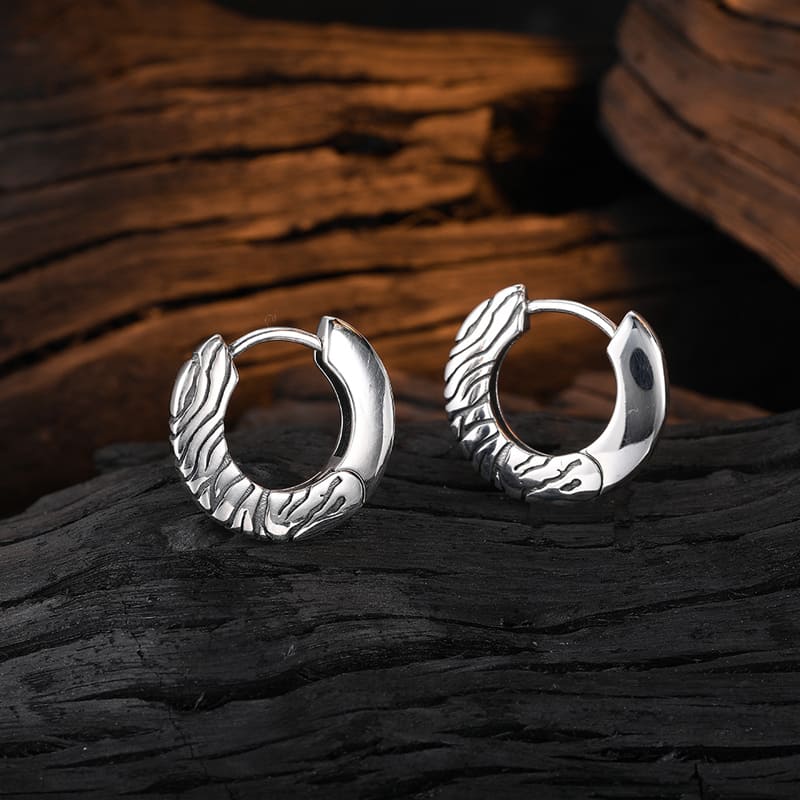 Vintage Nordic Style Viking Earrings - Viking Jewelry For Men - Detailed View | Epic Loot Shop