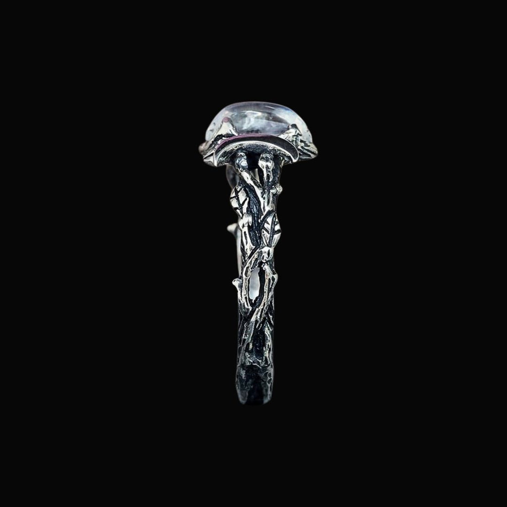 Mani Twin Moons Ring - Norse Women's Ring - Alternative Angle | Epic Loot Shop