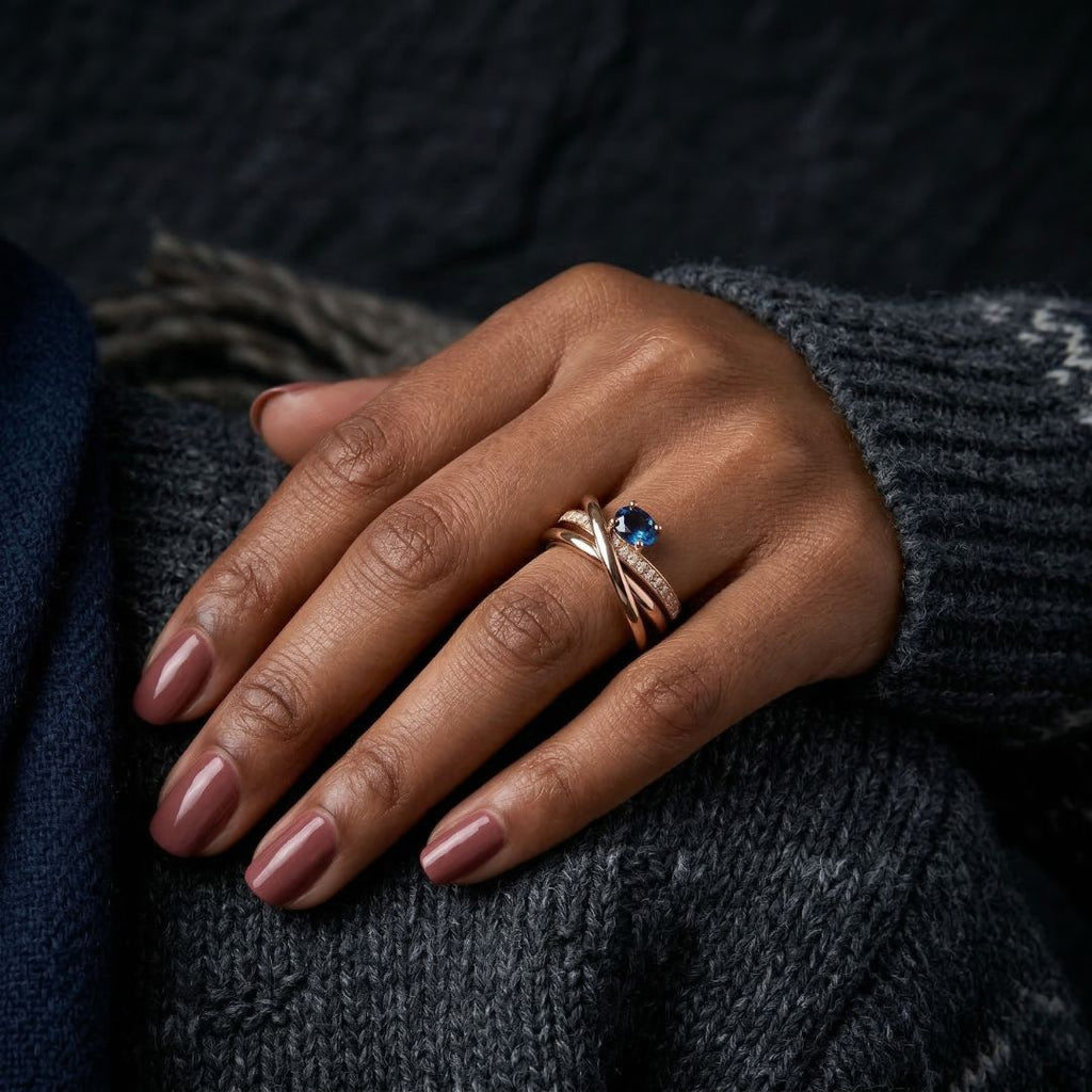 Blue Axis Ring - Norse Women's Ring - Alternative Angle | Epic Loot Shop