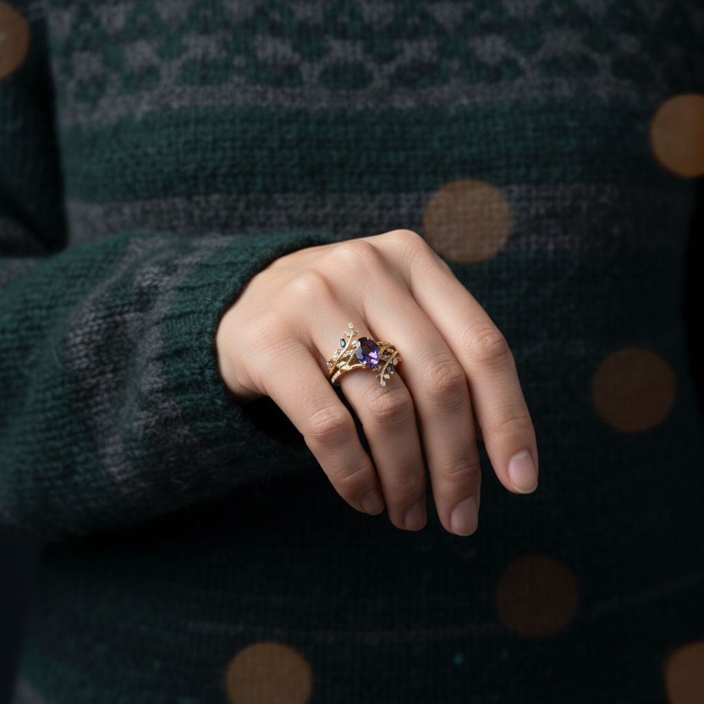 Fate's Golden Weaver - Norse Women's Ring - Alternative Angle | Epic Loot Shop