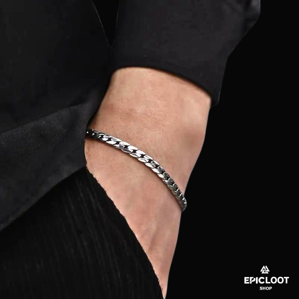 S925 Sterling Silver Wolf Head Bracelet