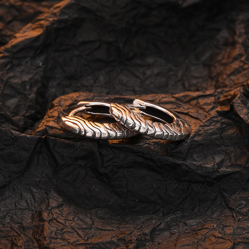 Vintage Nordic Style Viking Earrings - Viking Jewelry For Men - Alternative Angle | Epic Loot Shop