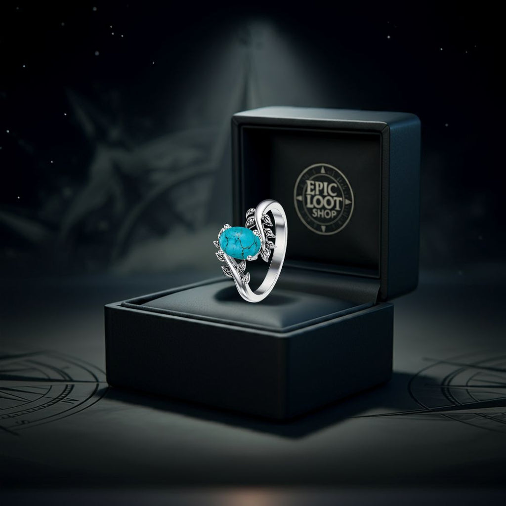 Elven Riverstone Ring - Norse Women's Ring - Alternative Angle | Epic Loot Shop