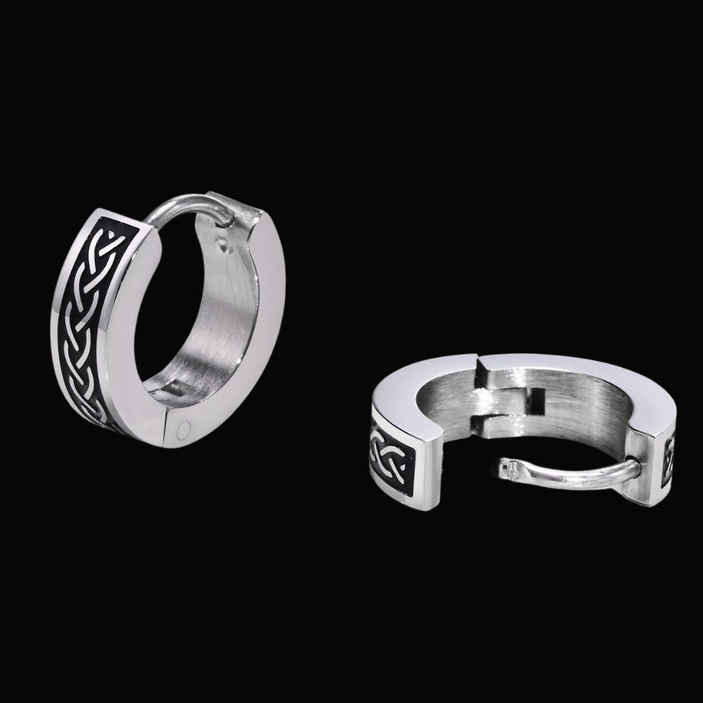 Celtic Knot Mens Viking Earrings - Viking Jewelry For Men - Alternative Angle | Epic Loot Shop