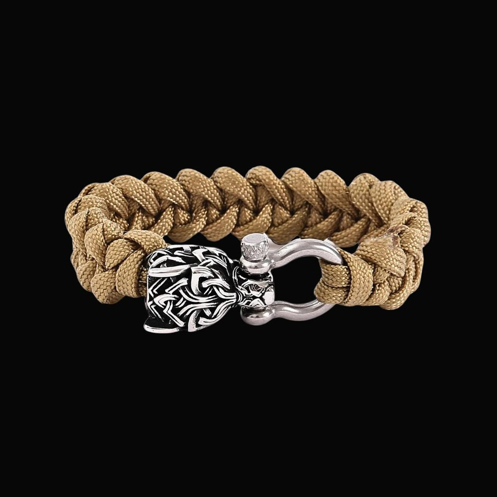 Fenrir-Inspired Paracord Viking Bracelet for Men