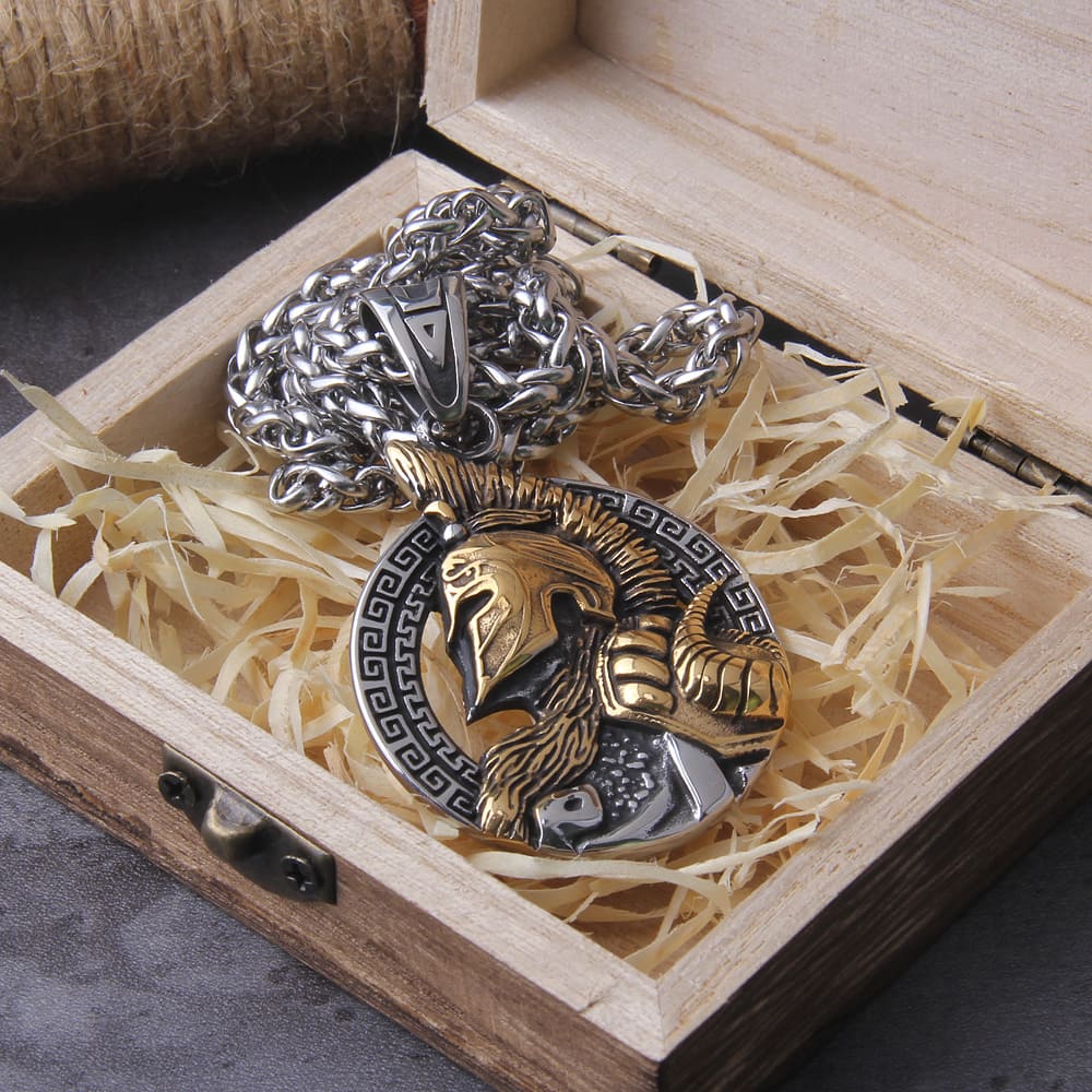 Spartan Spirit: Classic Greek Warrior Necklace