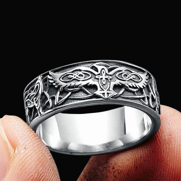 Odin's Raven & Wolf Ring - Viking Ring | Epic Loot Shop – Epic