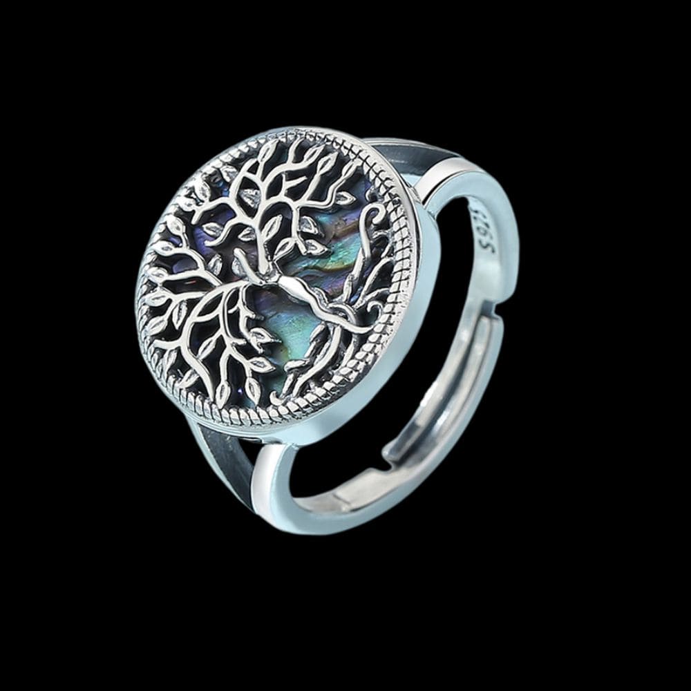 925 Sterling Silver Tree of Life Yggdrasil Ring - Norse Women's Ring - Detailed View | Epic Loot Shop