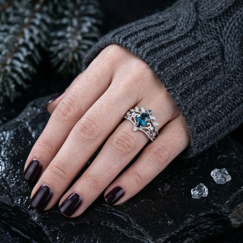 Frosted Crown Ring - Norse Women's Ring - Detailed View | Epic Loot Shop