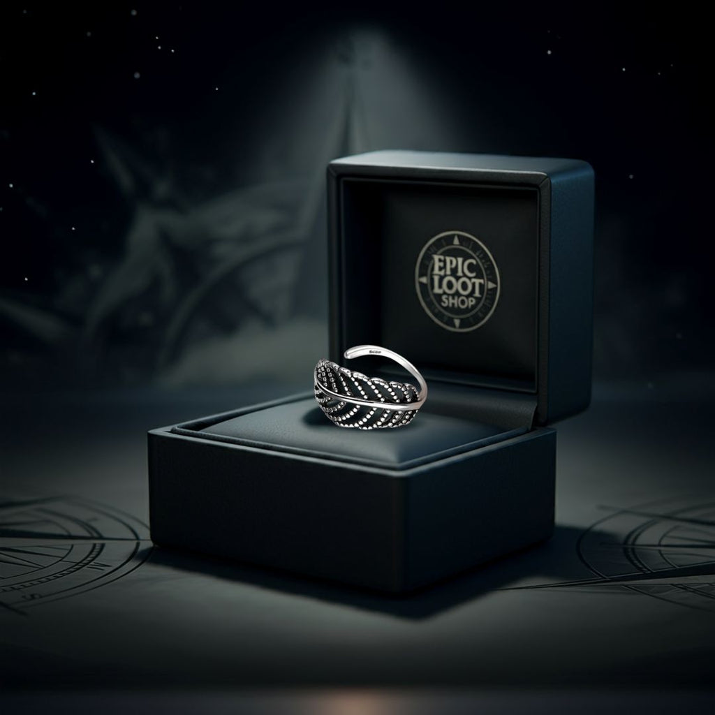 Leaf of the North - Norse Women's Ring - Close-up | Epic Loot Shop
