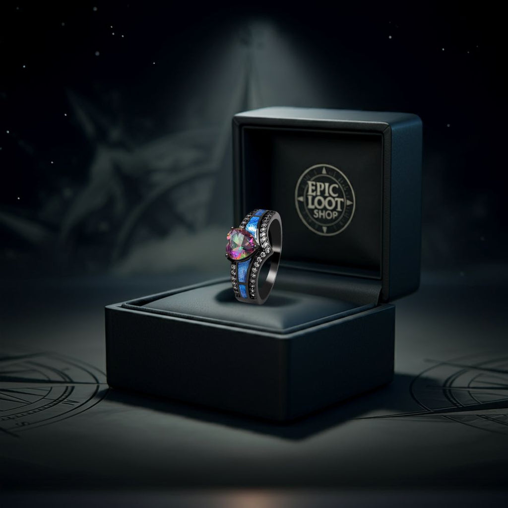 Heart of the Abyss - Norse Women's Ring - Close-up | Epic Loot Shop