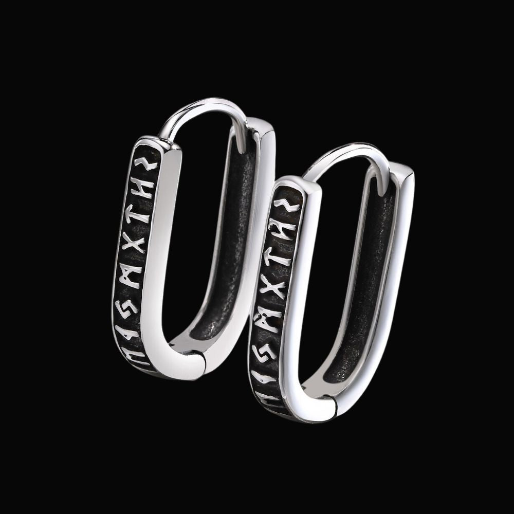 Elder Futhark Runes Viking Earrings