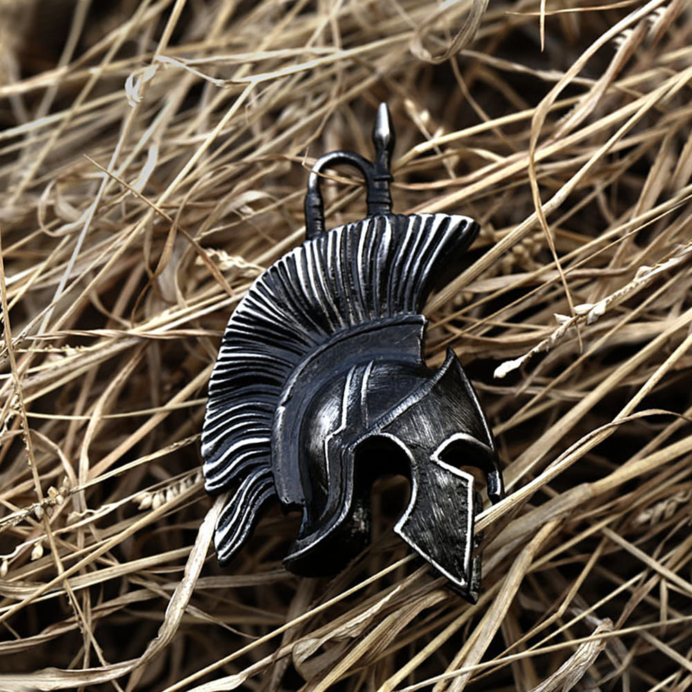 Vintage Men's Greek Warrior Necklace - Viking Necklace - Side Profile | Epic Loot Shop