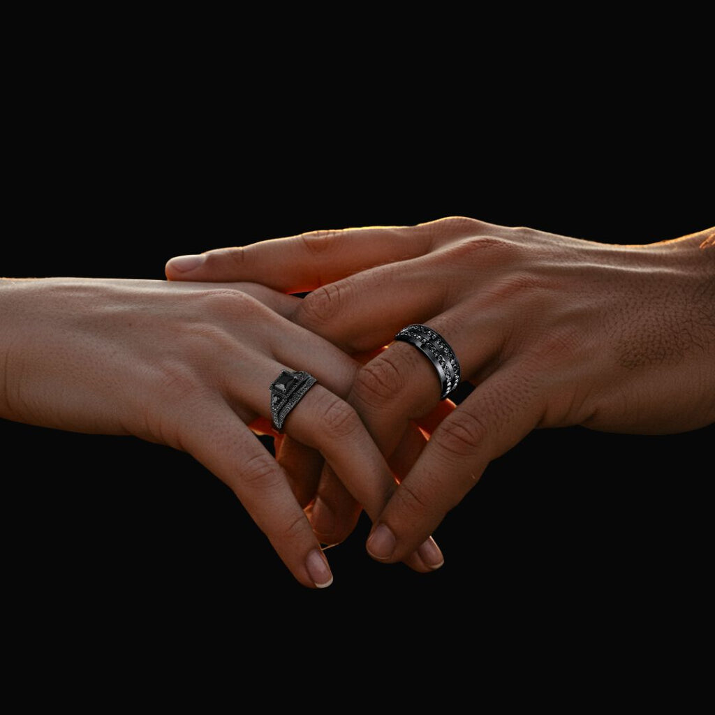 Dark Serenade Couples Ring