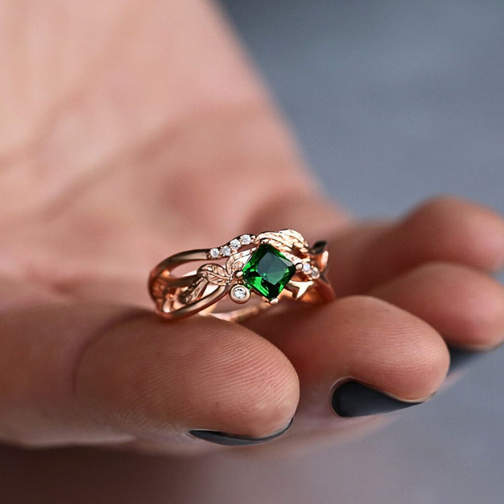 Ring of Verdant Blessings - Norse Women's Ring - Close-up | Epic Loot Shop