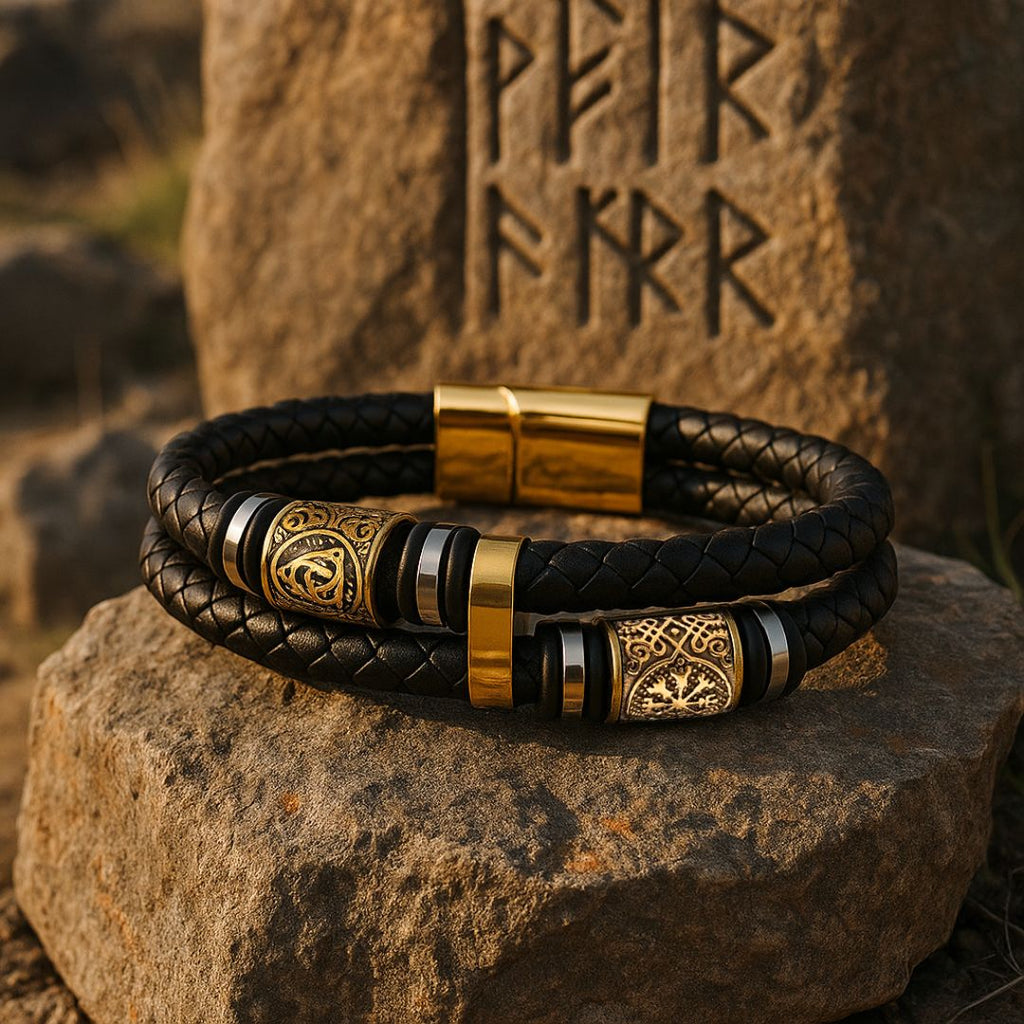 Runekeeper Bracelet - Viking Arm Ring - Close-up | Epic Loot Shop