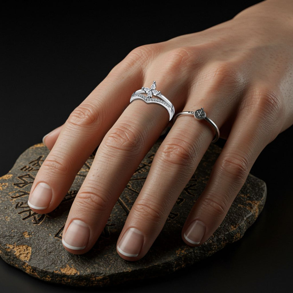 Asgard’s Flower - Norse Women's Ring - Alternative Angle | Epic Loot Shop