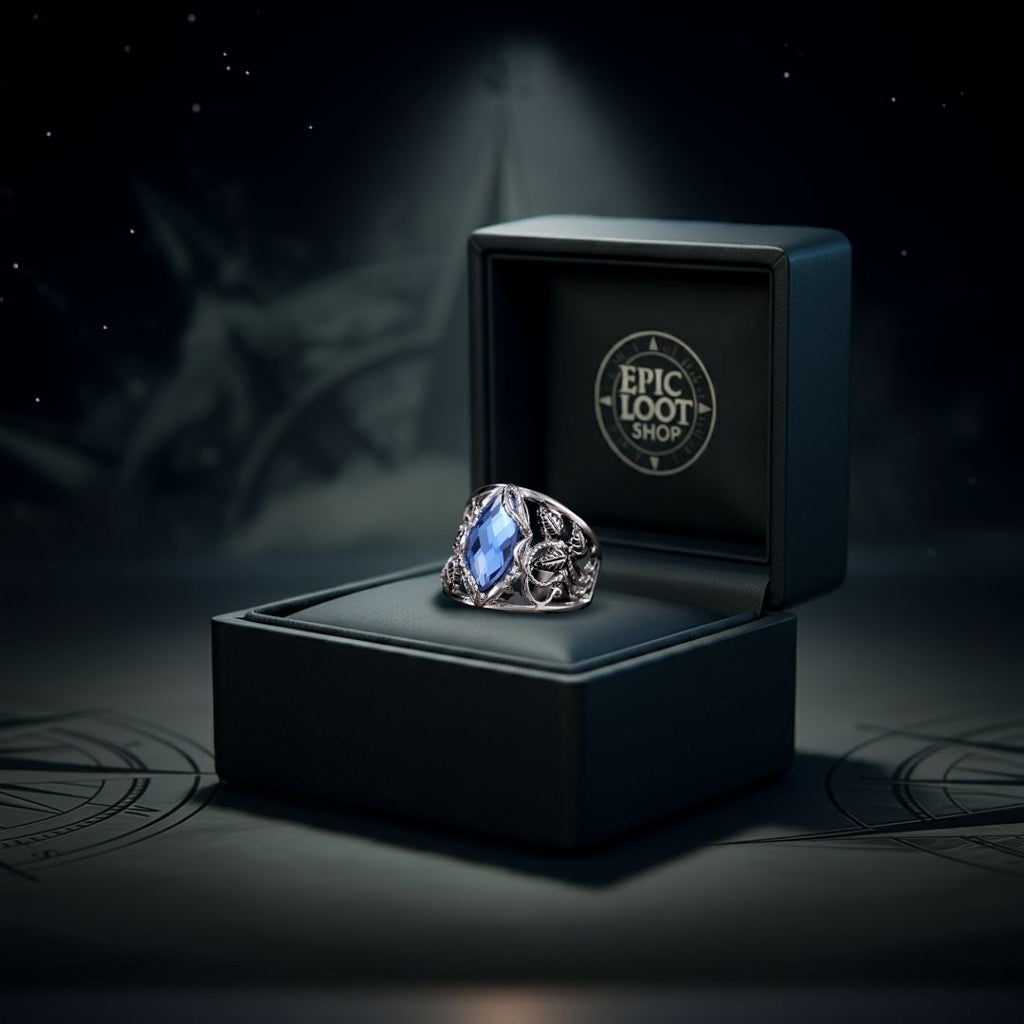 Sapphire Vine Ring - Norse Women's Ring - Close-up | Epic Loot Shop