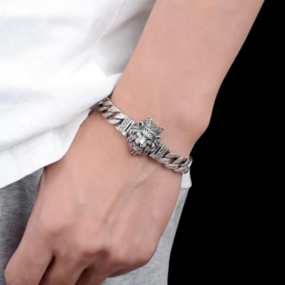 925 Silver Nemean Lion Sovereign Bracelet