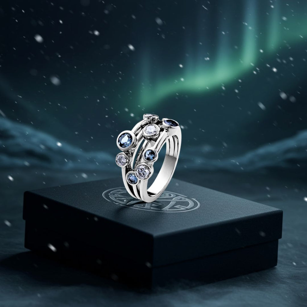 The Nine Realms - Norse Women's Ring - Close-up | Epic Loot Shop